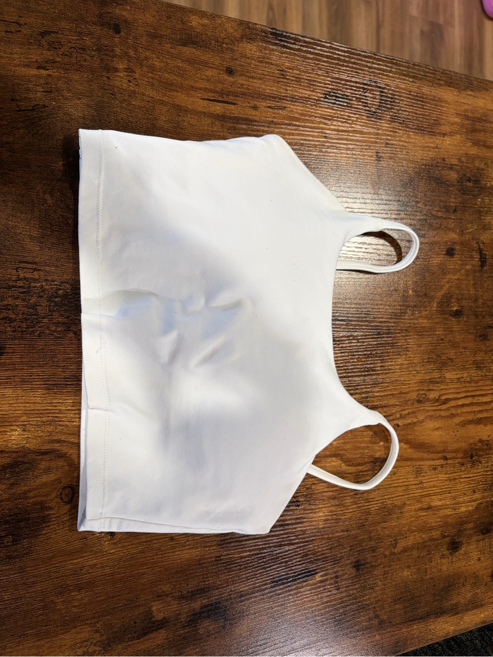 White Crop Tank Top